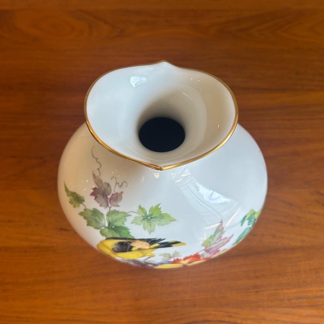 Meissen 鳥と花 フラワーポット
