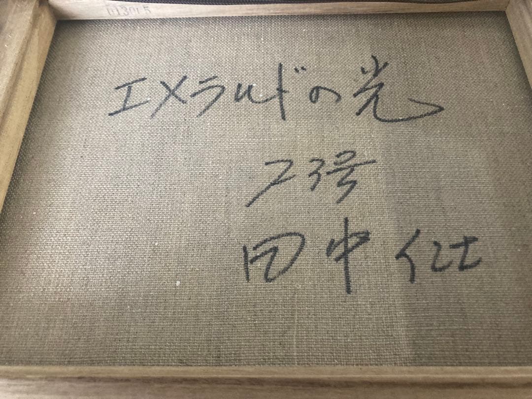 サ*マ様 名作⭐️田中仁士 油彩「エメラルドの煇」画寸 F3 ⭐️直筆証明書　モ