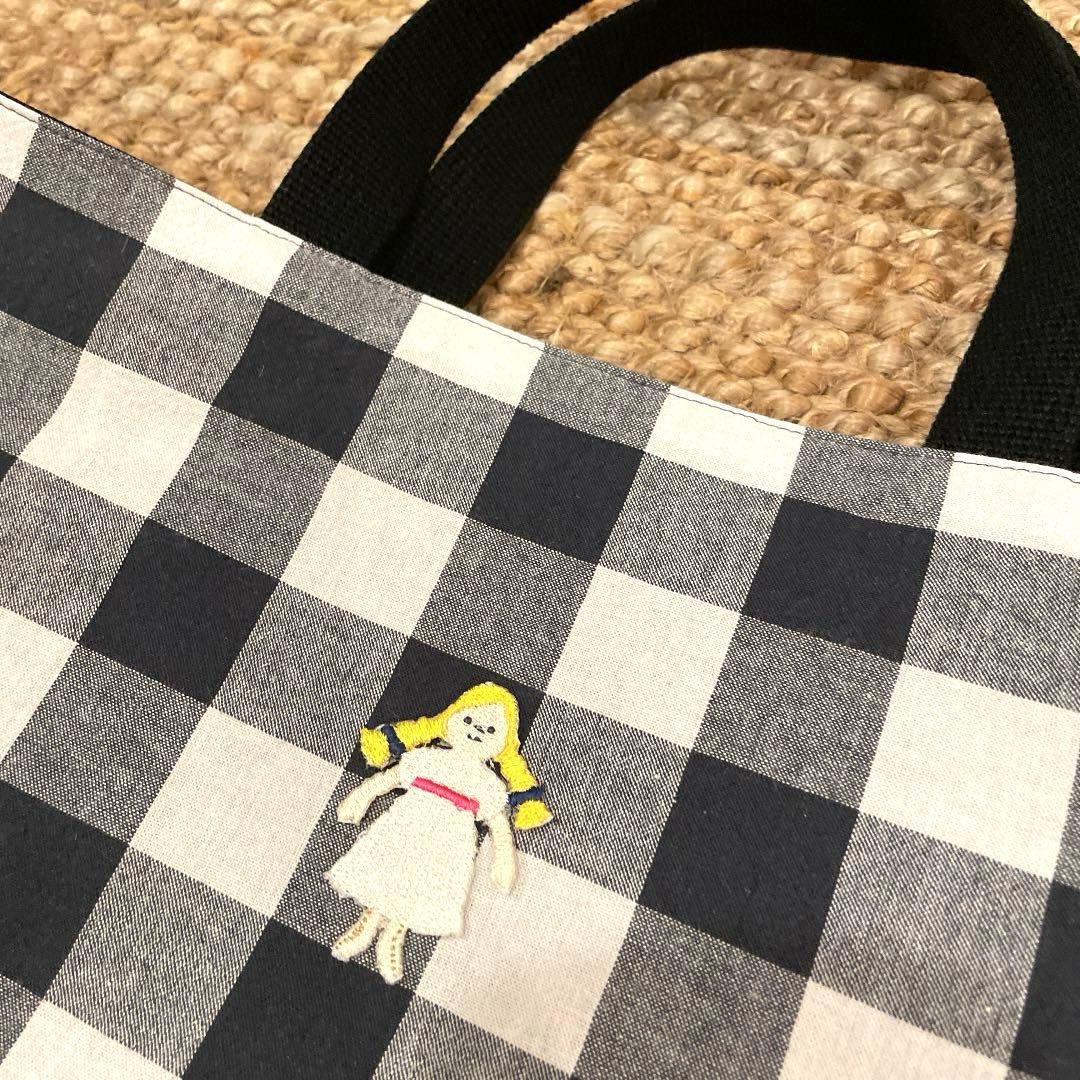 ハンドメイド　ブロック　チェック　レッスンバック、上靴入れ　￼体操服袋