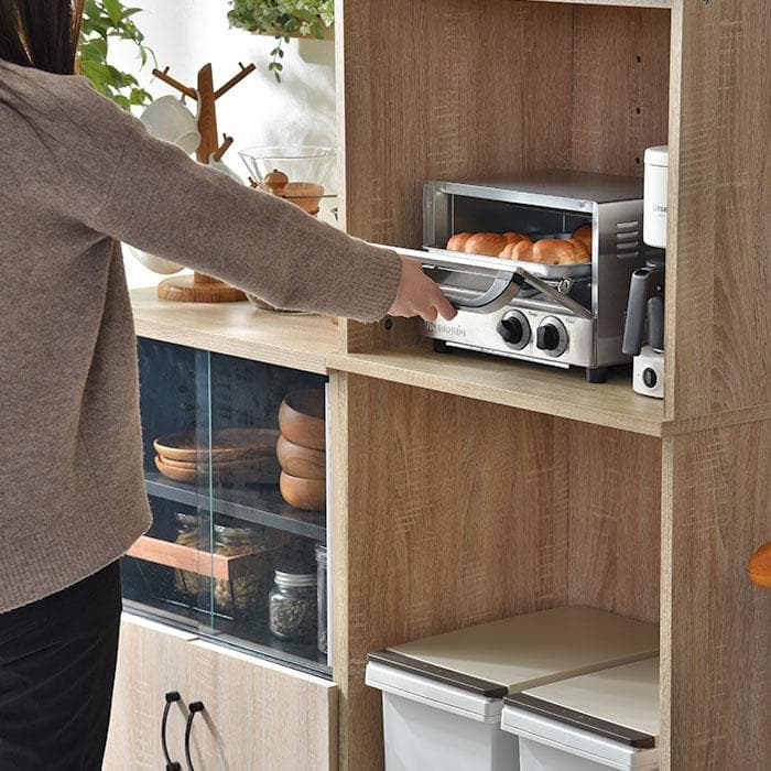 レンジ台 レンジラック 幅59cm 大型レンジ対応 食器棚 スリム コンセント付