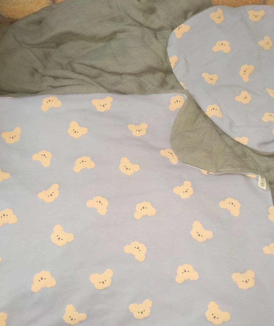 専用♥みかん♥超もちふわ❤ニット×雲のガーゼ⭐シングルお布団⭐テディプー