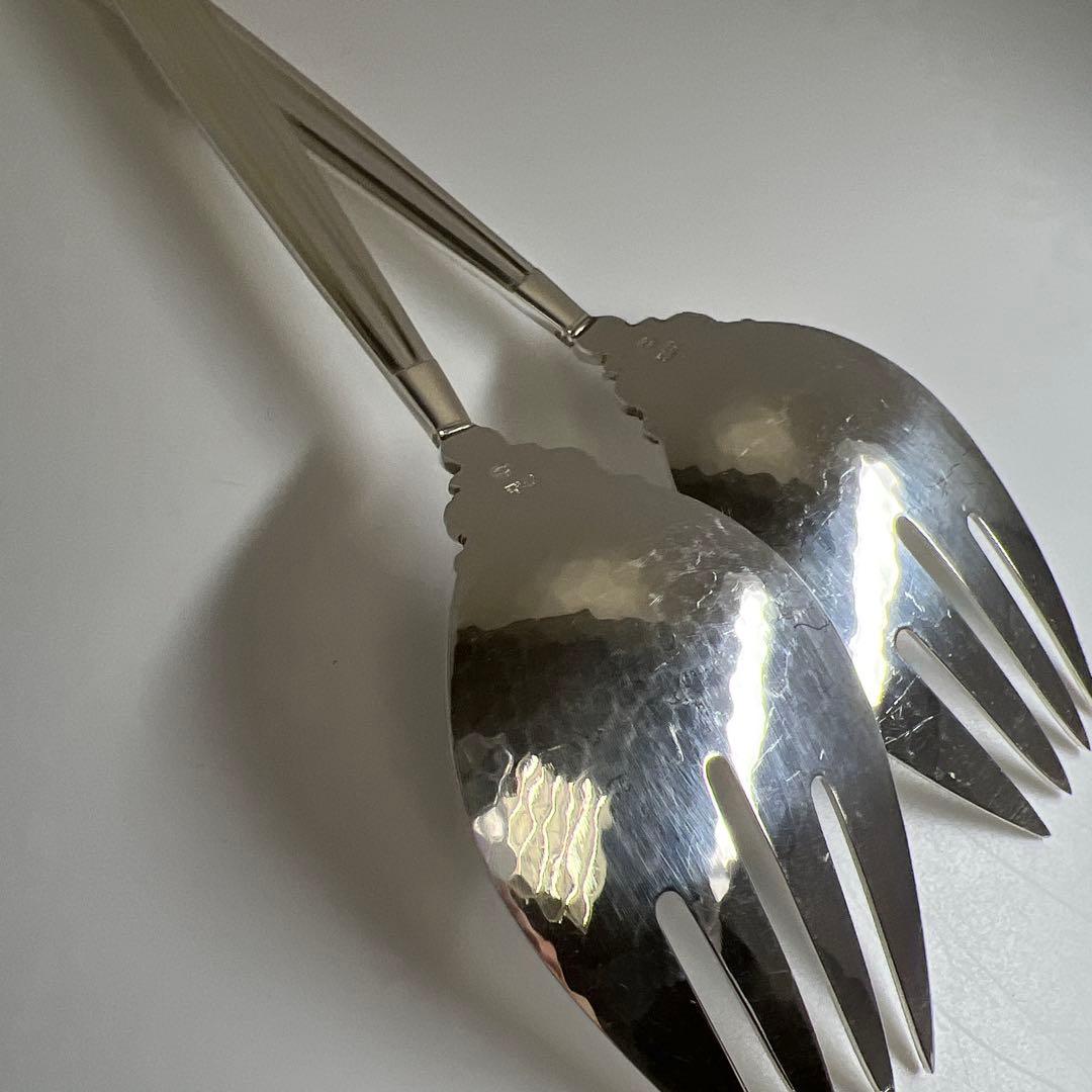 ジョージジェンセン　エコーンSterlingサービングフォーク2本　212g