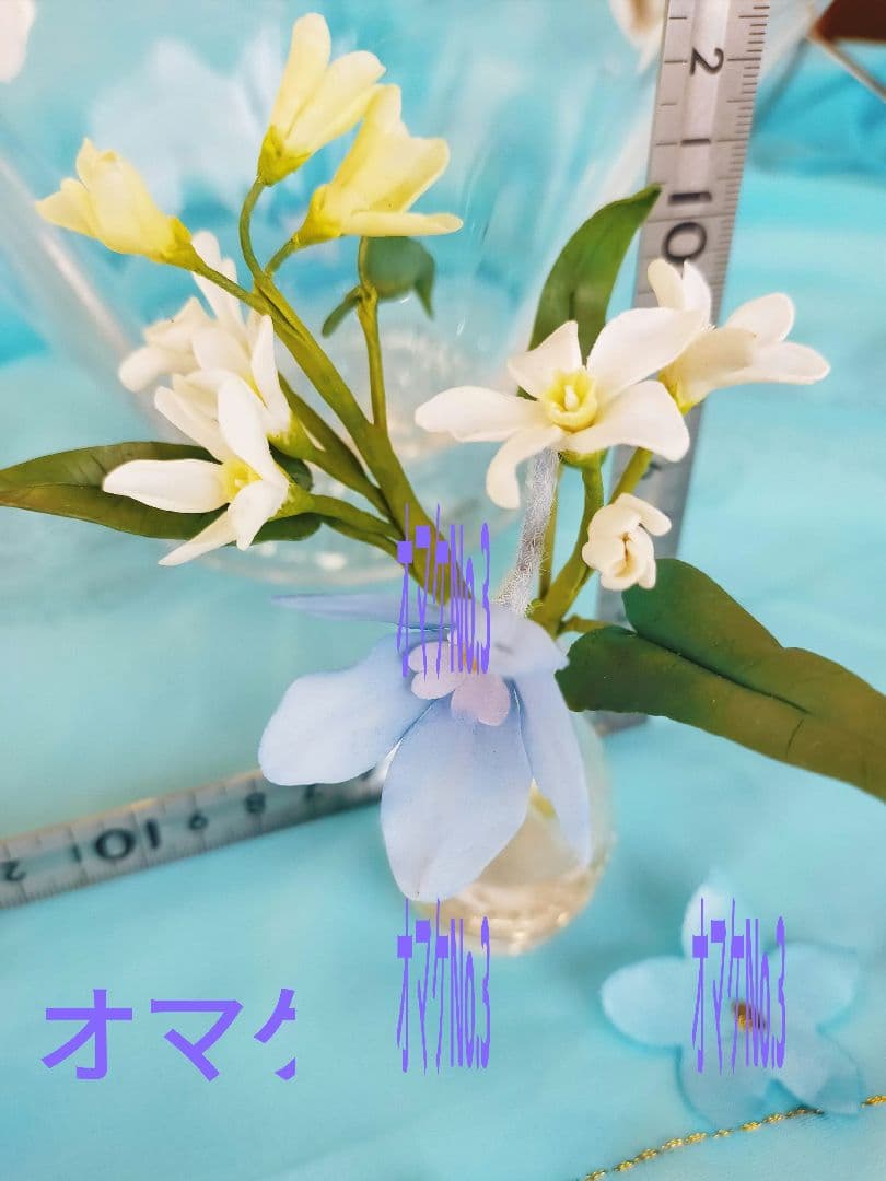 クレイフラワー【芙蓉２本】パンフラワー