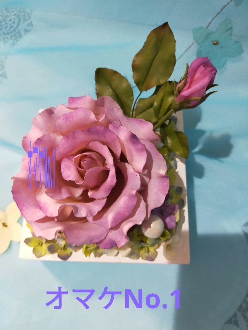 クレイフラワー【芙蓉２本】パンフラワー