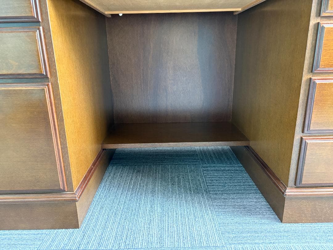 カリモク 書斎机 コロニアル デスク 両袖机 社長机 直接引き渡し歓迎