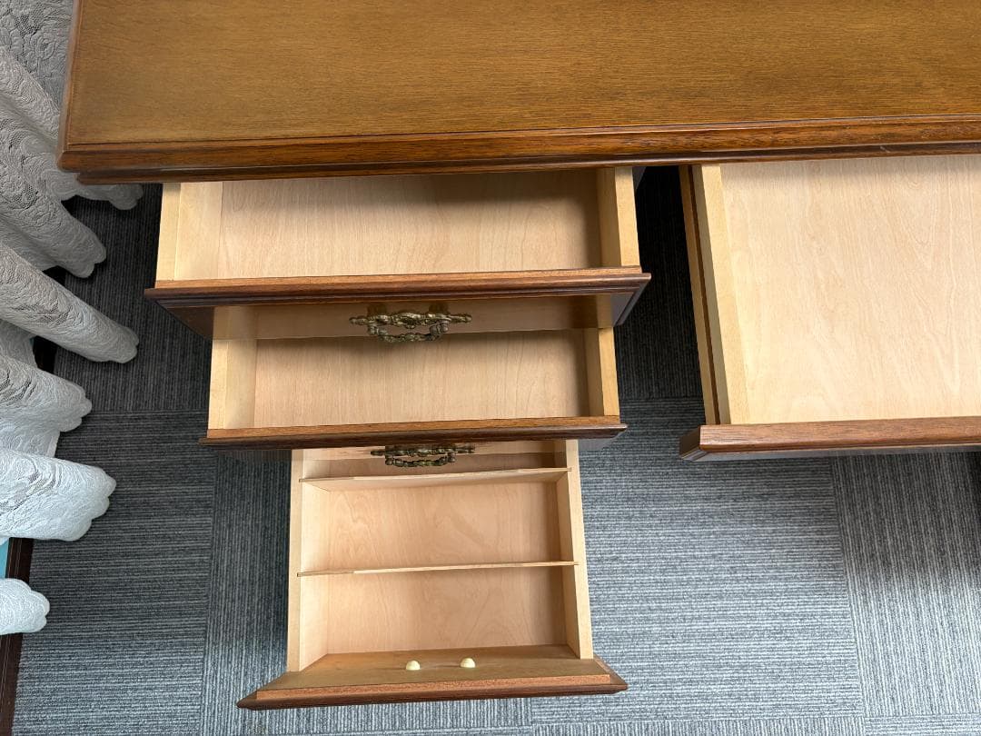 カリモク 書斎机 コロニアル デスク 両袖机 社長机 直接引き渡し歓迎