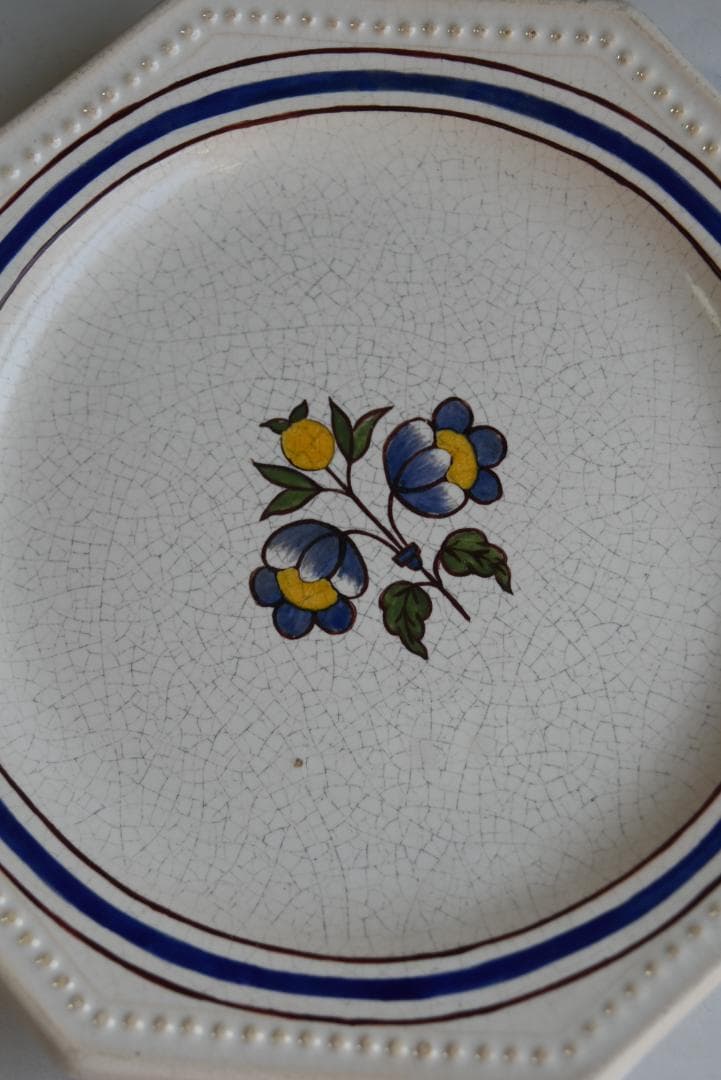 レア2枚組　オクトゴナル　ピション窯　デセール皿　西洋民藝　アンティーク