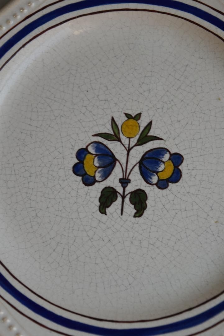 レア2枚組　オクトゴナル　ピション窯　デセール皿　西洋民藝　アンティーク