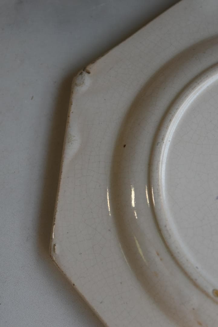 レア2枚組　オクトゴナル　ピション窯　デセール皿　西洋民藝　アンティーク