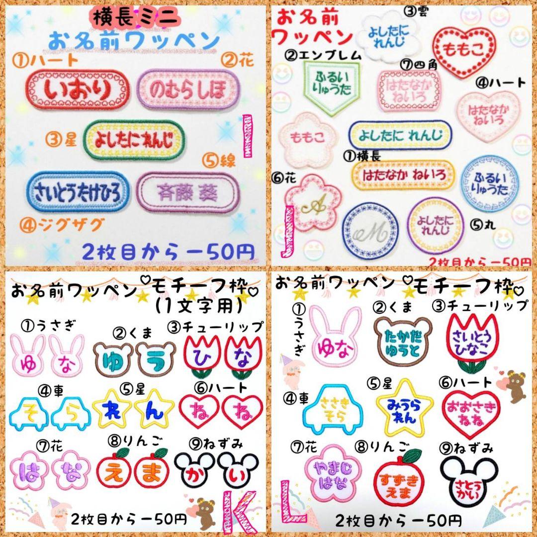お名前ワッペン『オーダーページ』