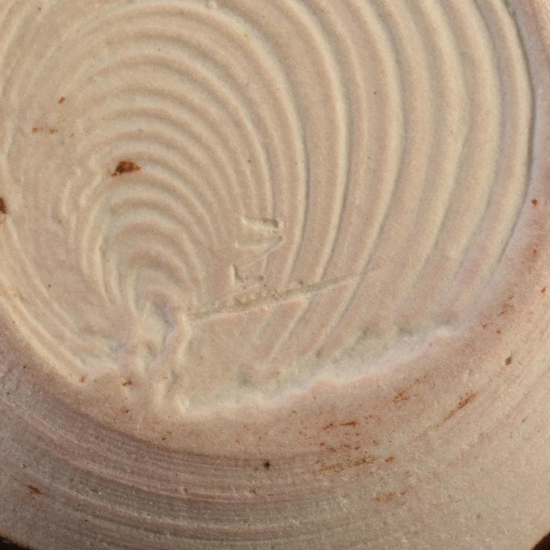 茶道具　京焼　清水焼　桶谷定一作　茄子茶入　仕覆付　共箱　V　7123