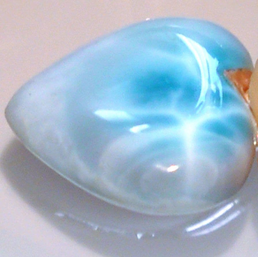 No.5 高品質ラリマー ハートのペンダント