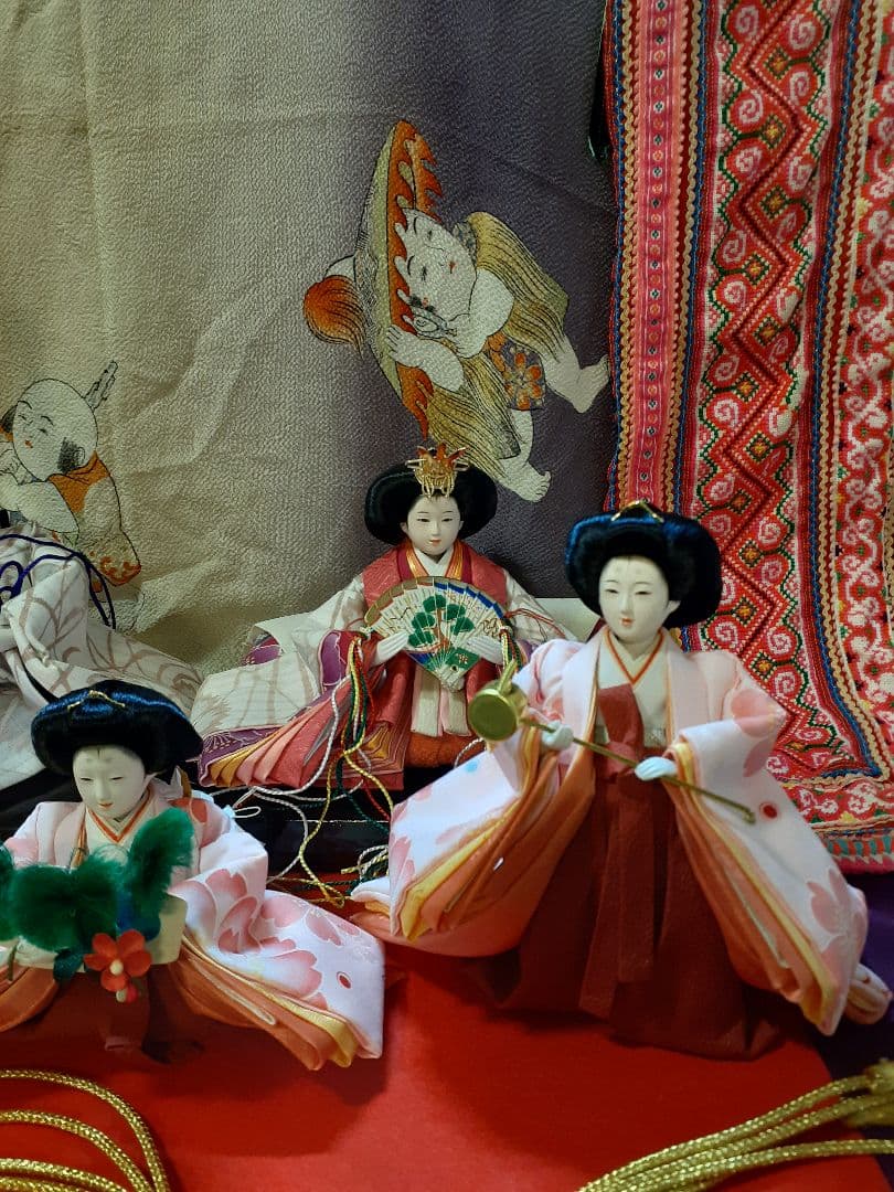 伝統的な雛人形 ピンク　今季最終出品