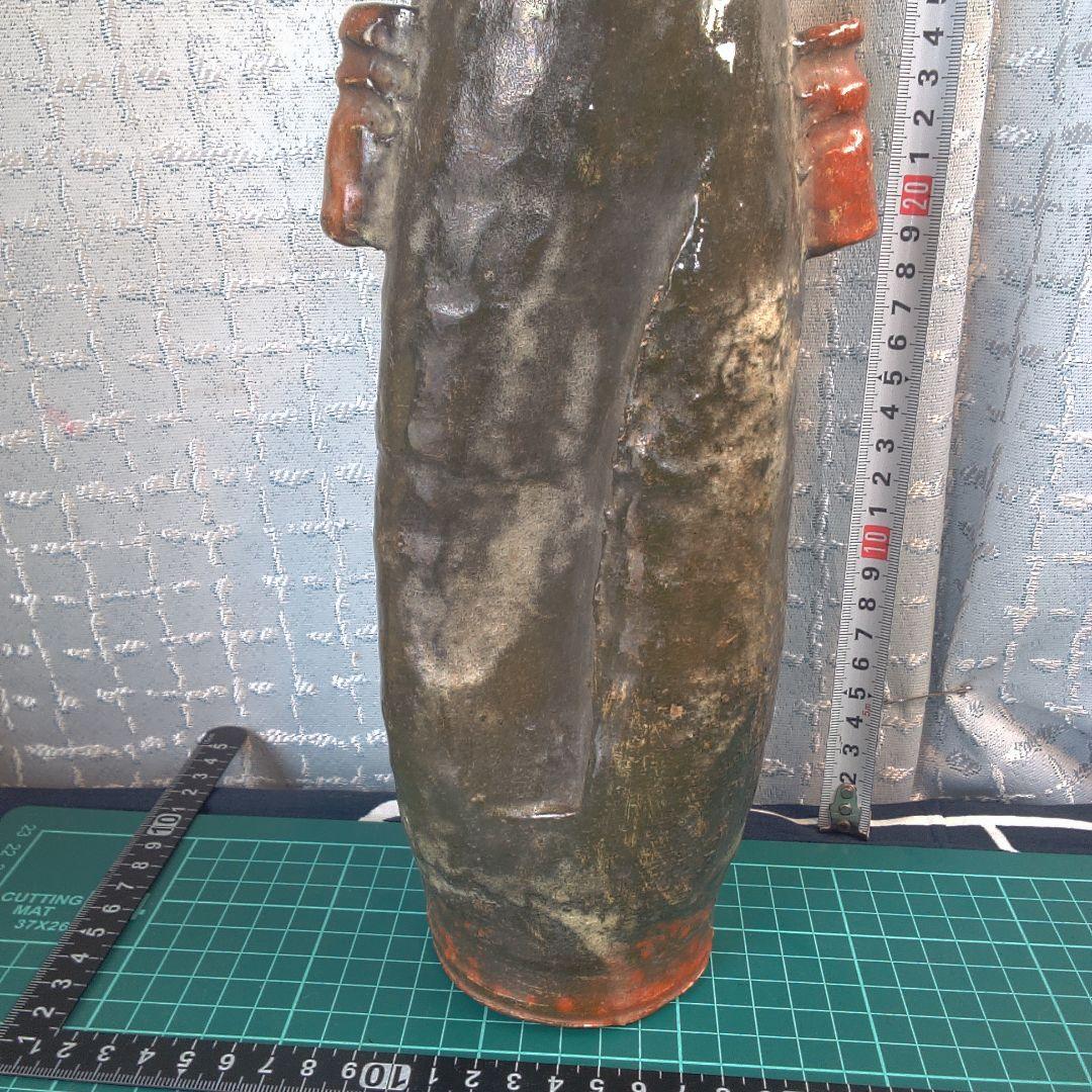 骨董１５ 楽焼？ 紫野焼？鶴印 鶴亭？レトロアンティーク ヴィンテージ