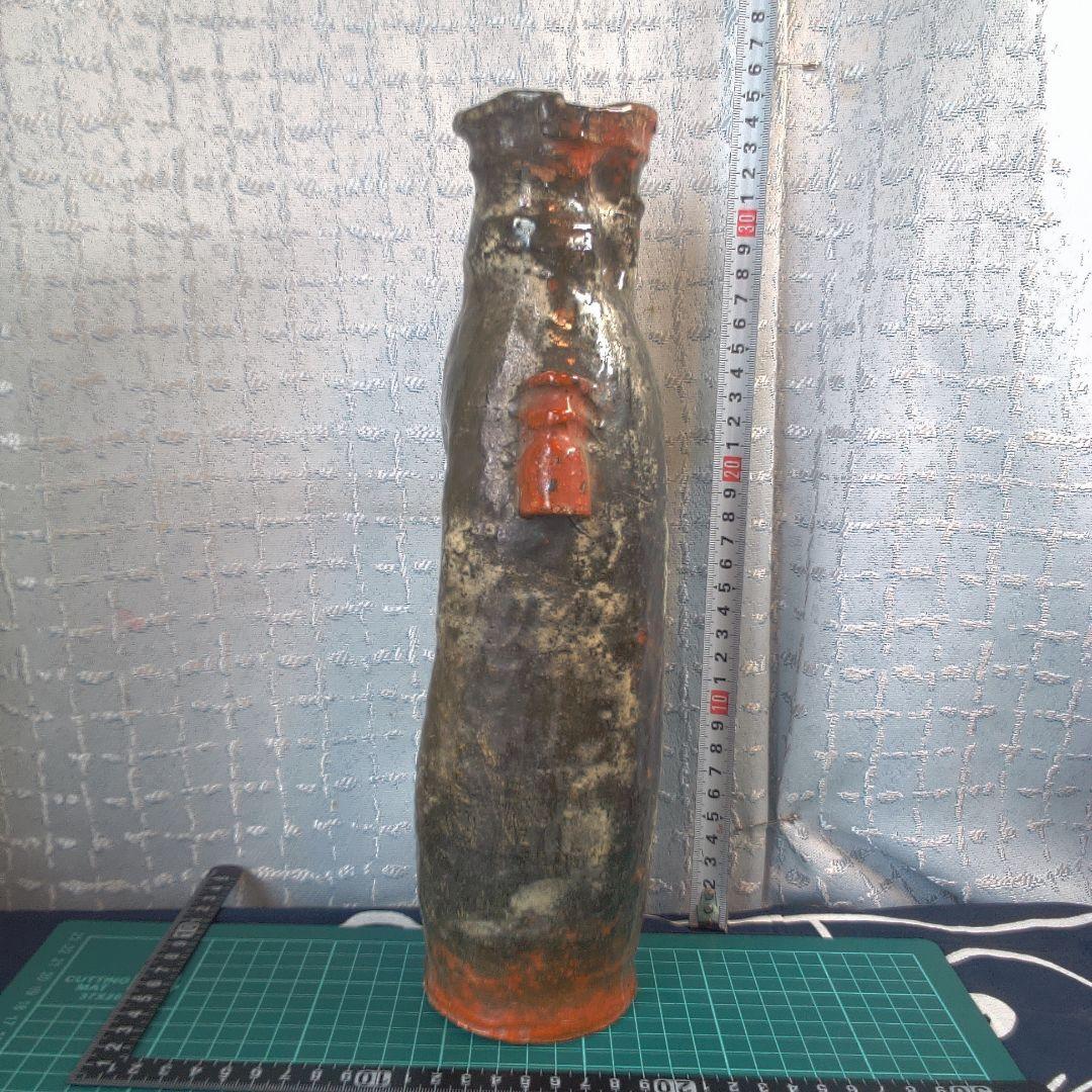 骨董１５ 楽焼？ 紫野焼？鶴印 鶴亭？レトロアンティーク ヴィンテージ