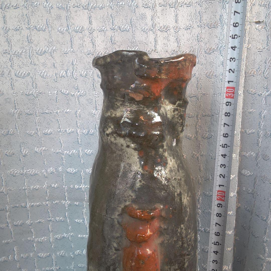 骨董１５ 楽焼？ 紫野焼？鶴印 鶴亭？レトロアンティーク ヴィンテージ