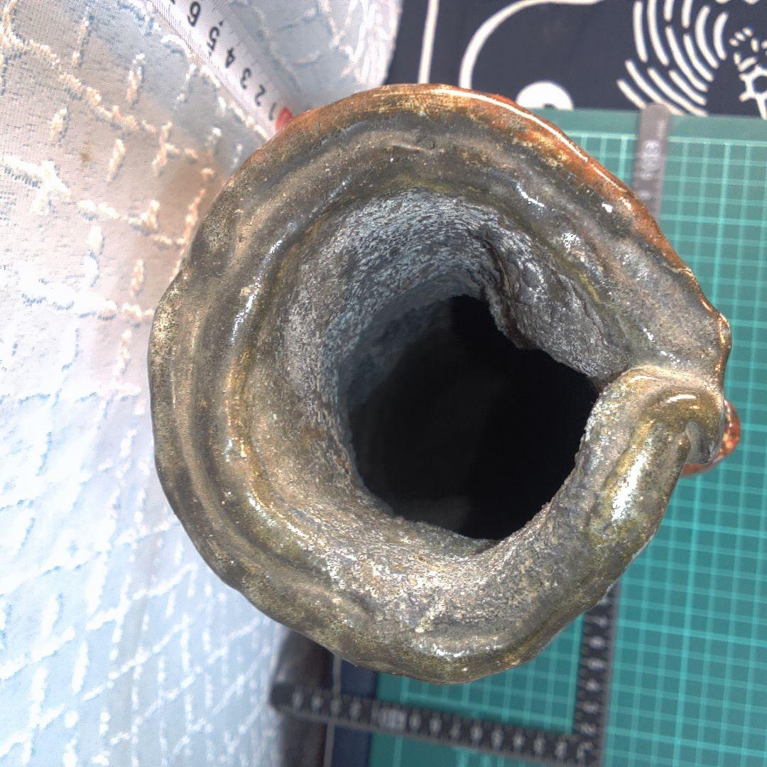 骨董１５ 楽焼？ 紫野焼？鶴印 鶴亭？レトロアンティーク ヴィンテージ