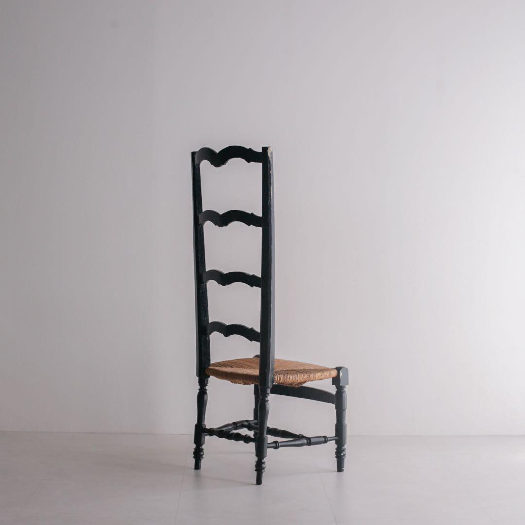 フランス ラッシュチェア ブロカント　無垢材　パイン材　 店舗什器 古家具