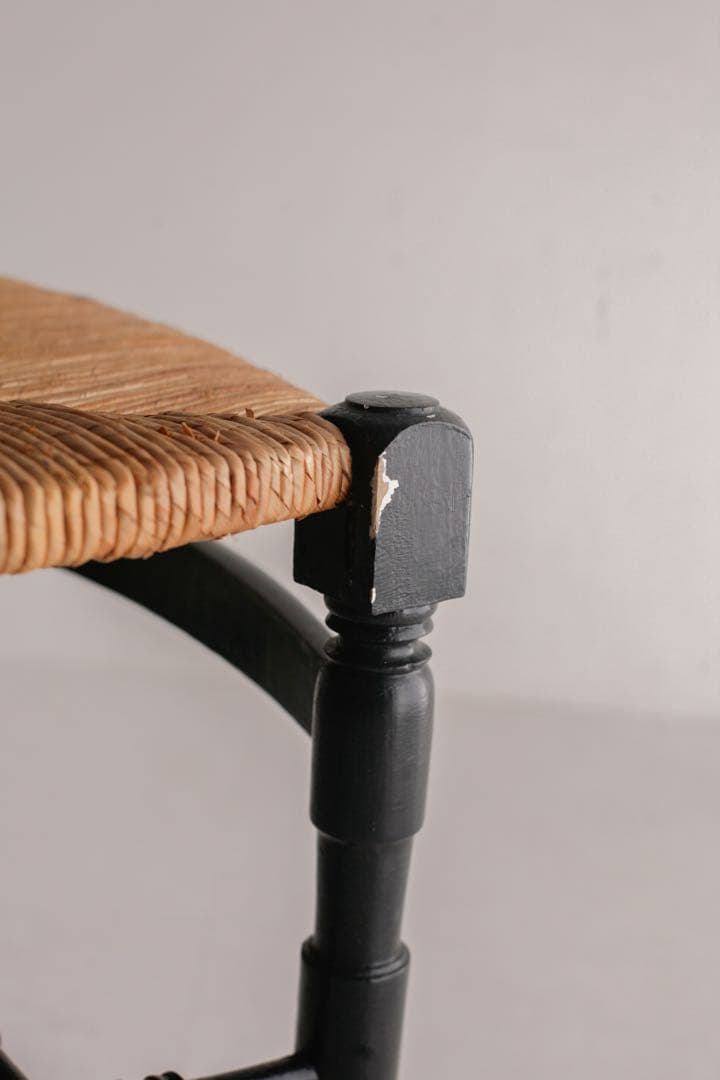 フランス ラッシュチェア ブロカント　無垢材　パイン材　 店舗什器 古家具