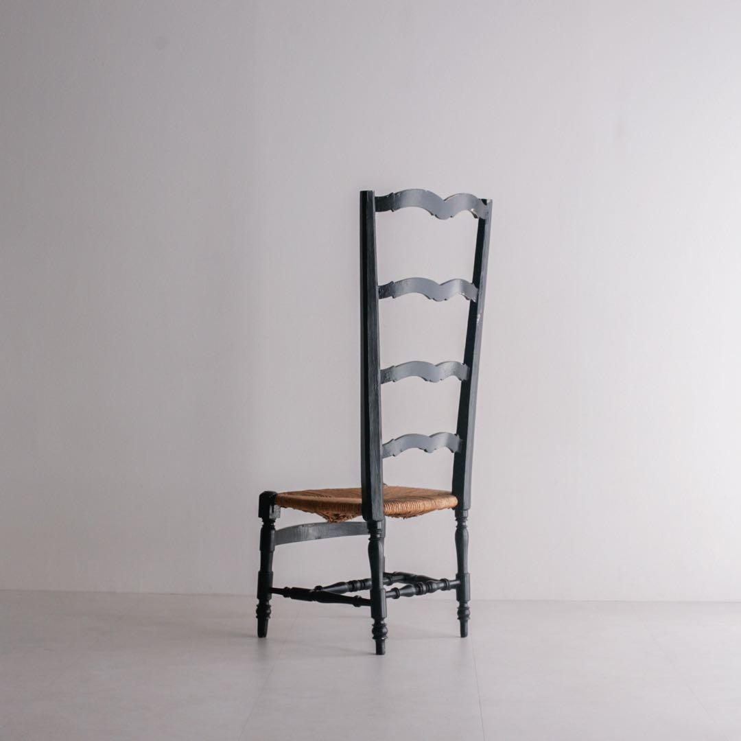 フランス ラッシュチェア ブロカント　無垢材　パイン材　 店舗什器 古家具