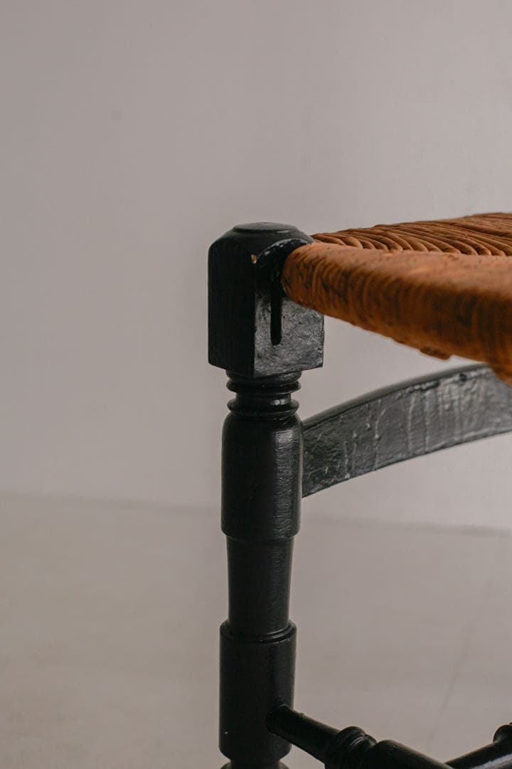 フランス ラッシュチェア ブロカント　無垢材　パイン材　 店舗什器 古家具