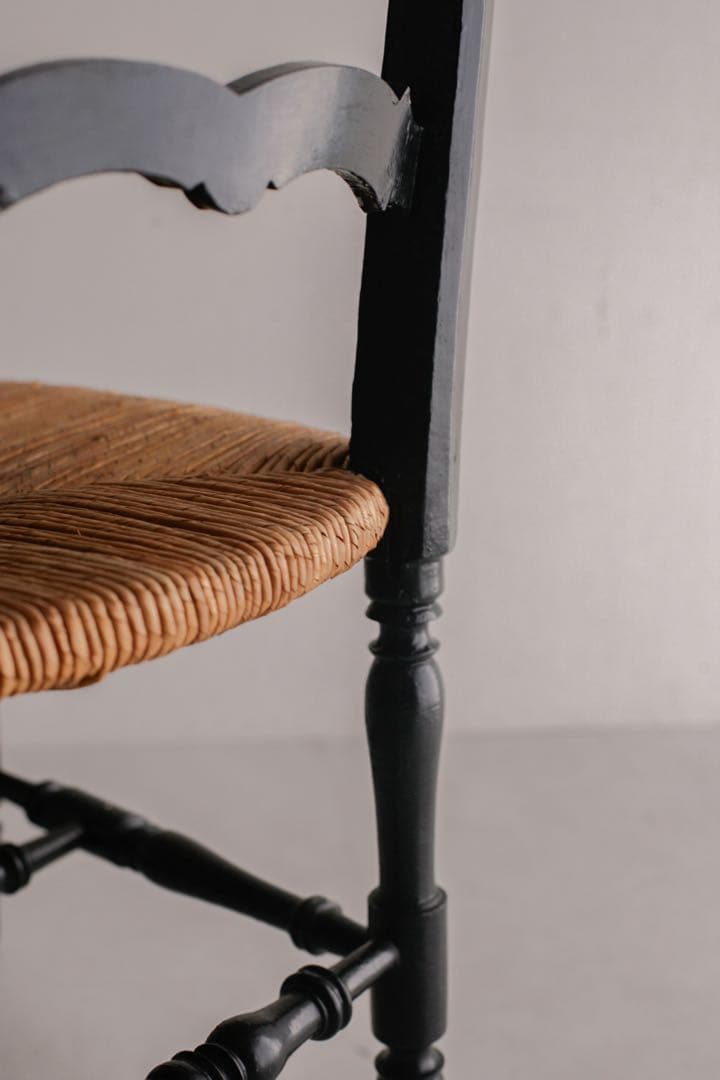 フランス ラッシュチェア ブロカント　無垢材　パイン材　 店舗什器 古家具