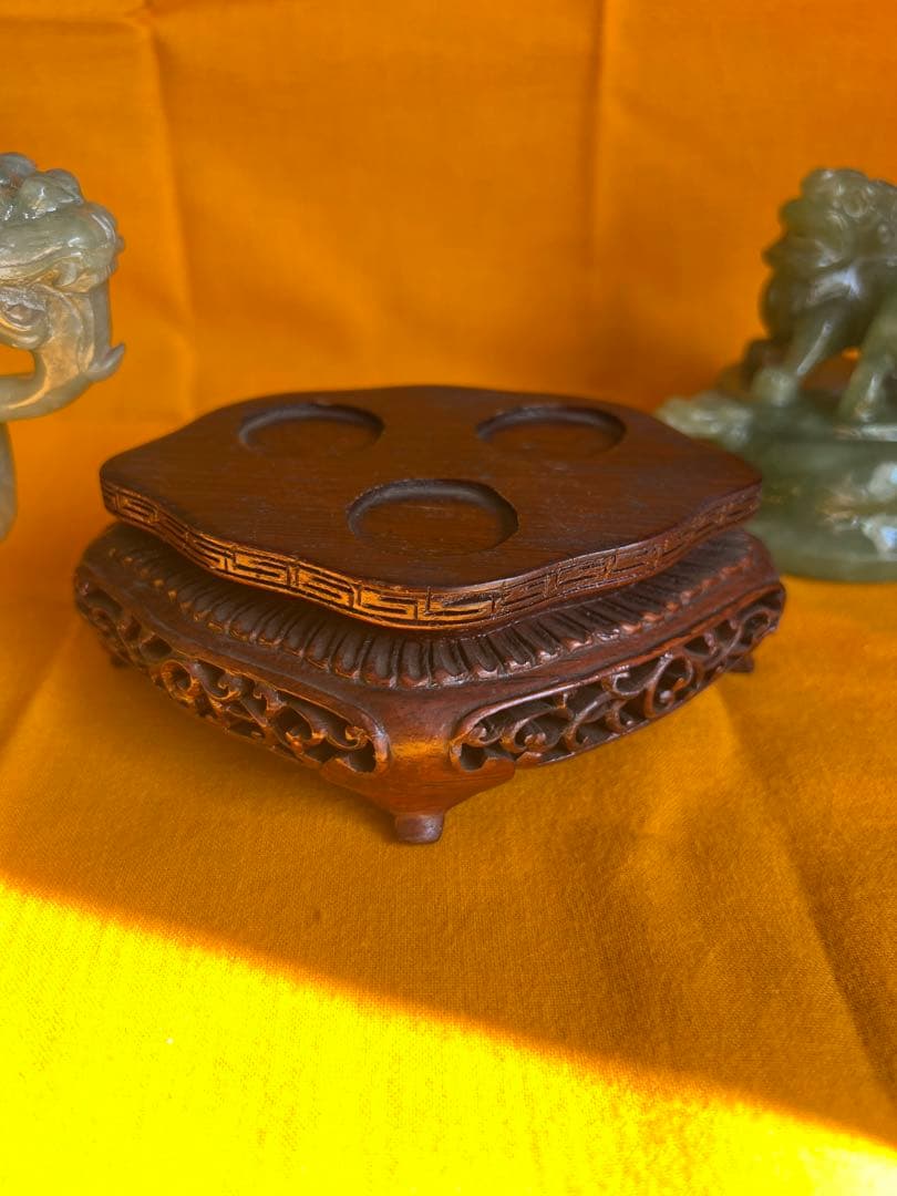 天然石 香爐 仏具 仏教美術 玉石唐獅子 龍頭耳環香炉 香道