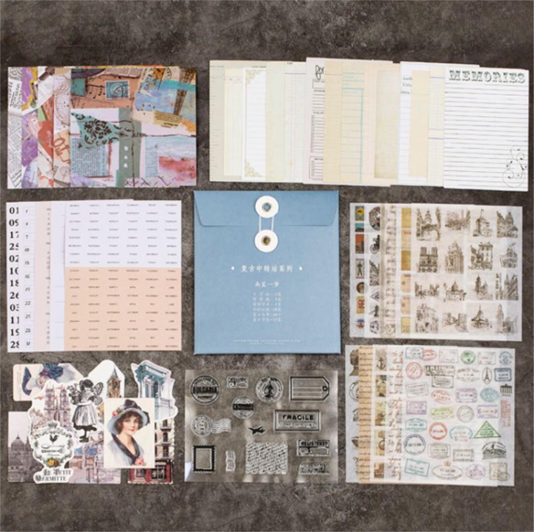 ヴィンテージ ギフトボックス《青》