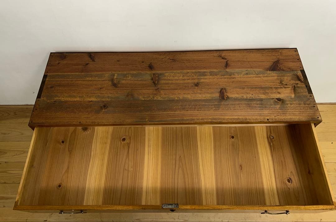 ローボード　引き出し　3段　木製　チェスト　和箪笥　古道具　古家具　アンティーク