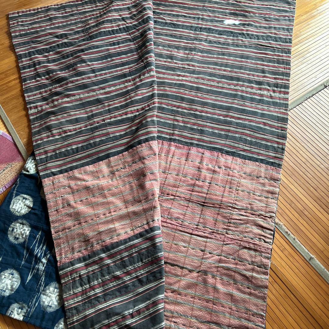 古布　藍染　敷物　３キロ４００グラム