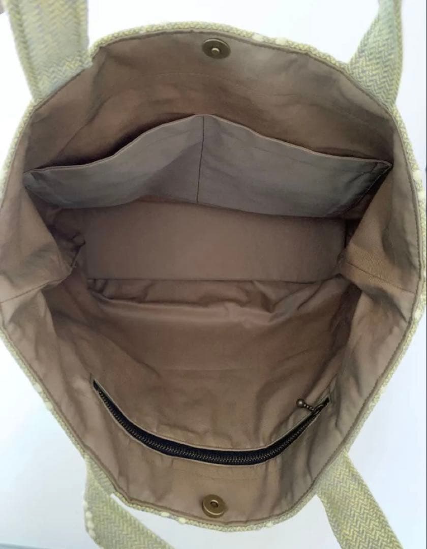 ミナペルホネン　タンバリン　オリーブグリーン ハンドメイド　トートバッグ