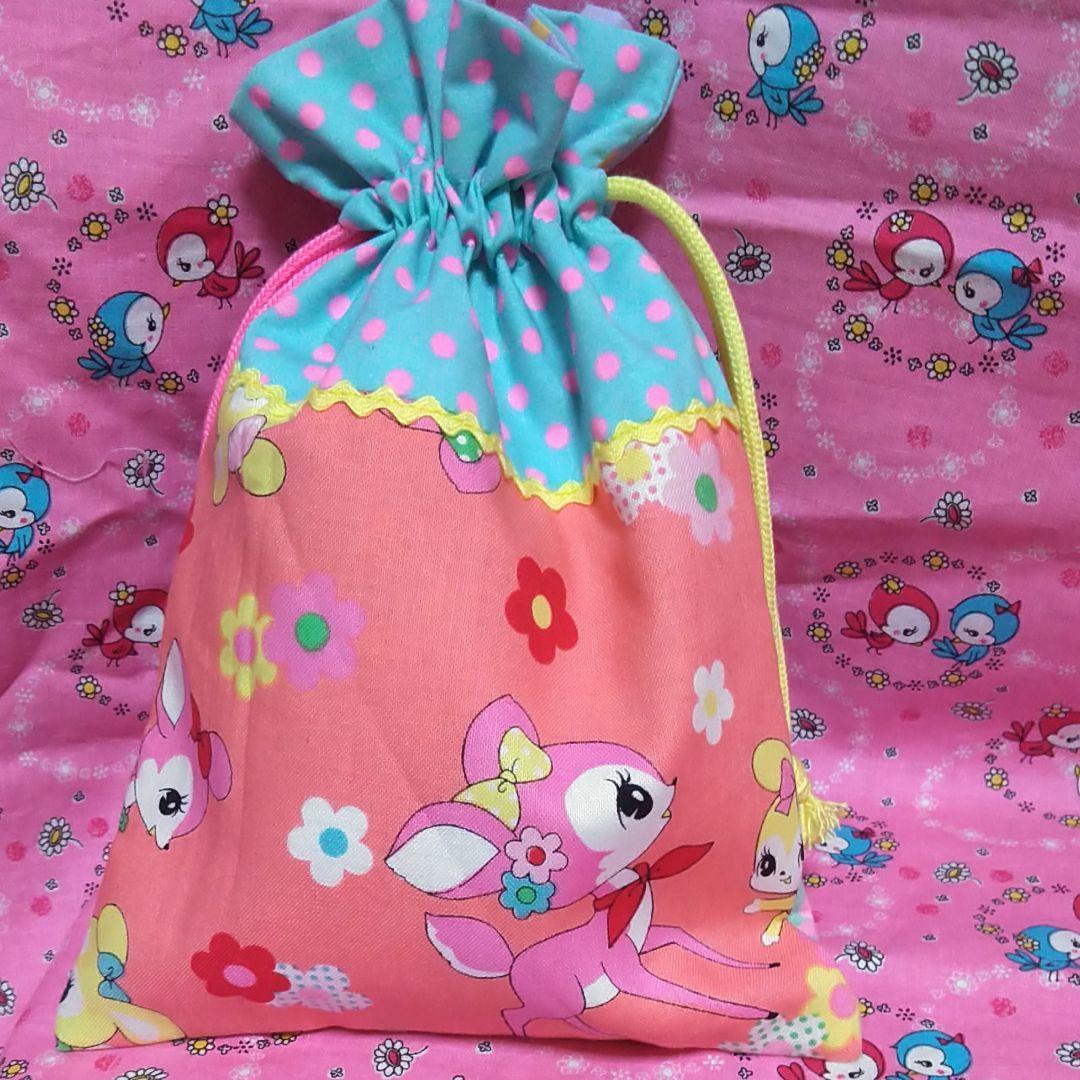 K-4　ハニーチューン♥巾着袋　ピンクス　pinks パッチワーク