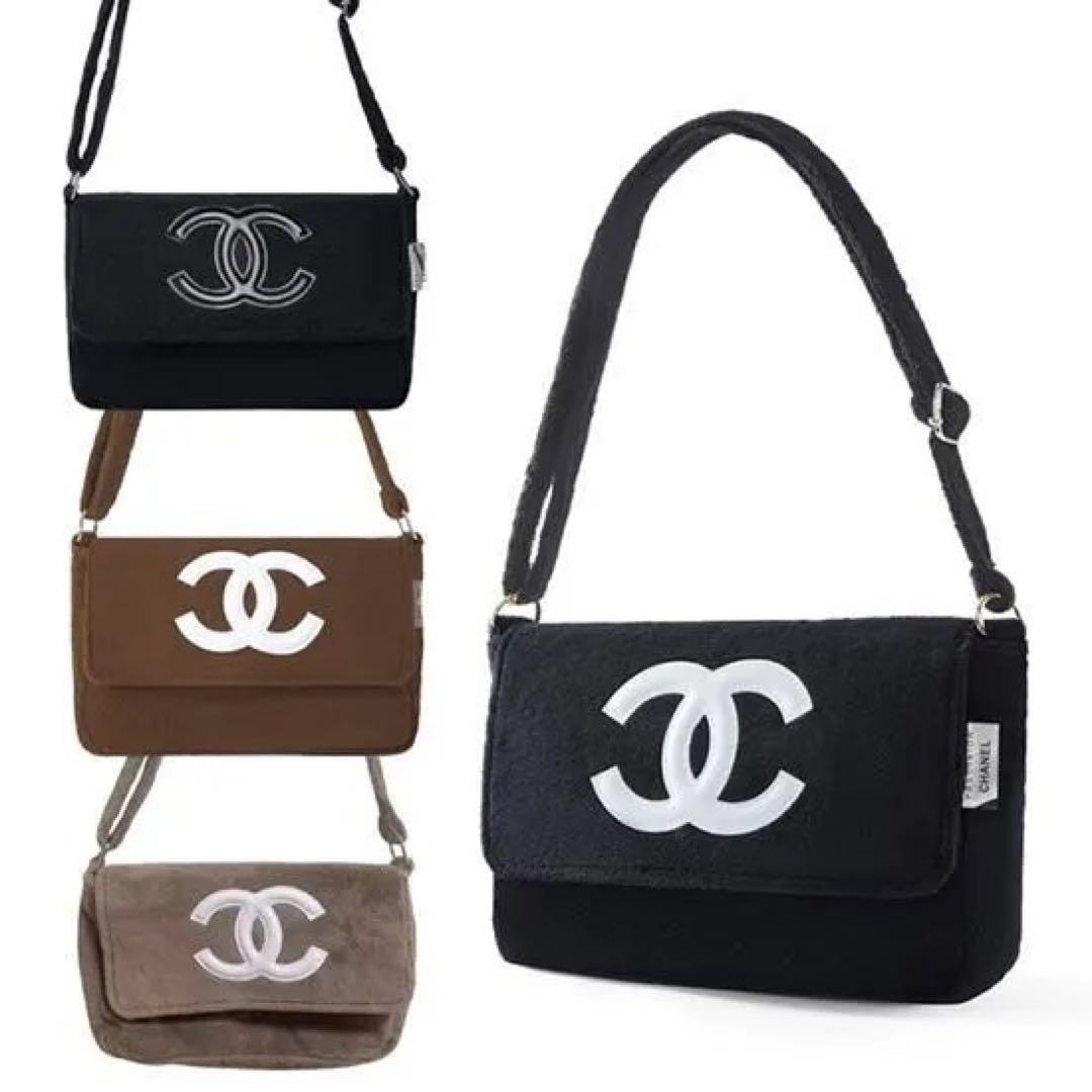 柴*ん様 CHANEL シャネル ミニバッグ ポーチ コーヒーブラウン×ホワイト
