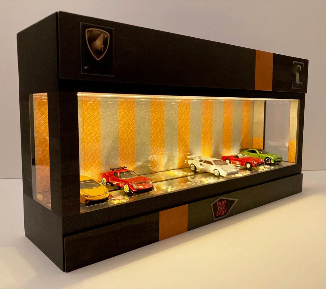 ストーン＆レジン・1/64~1/24・ディスプレーBOX/スタイリッシュジオラマ