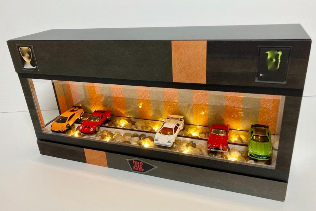 ストーン＆レジン・1/64~1/24・ディスプレーBOX/スタイリッシュジオラマ