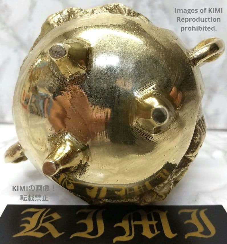古い香炉 真鍮製 高さ9.5cm 獅子蓋 花鳥香炉 伝統美術工芸品 香炉芸術