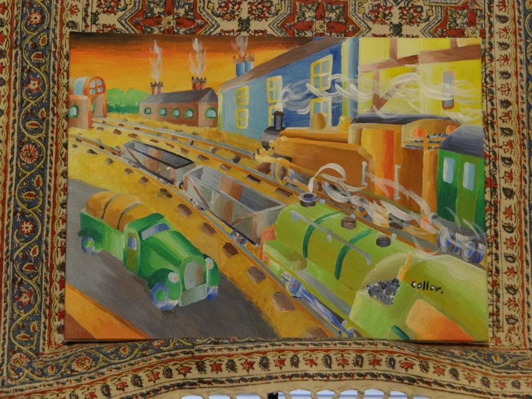 D302【夕暮】ドリームカラー原画展 F4号（333ｘ242ｘ18）7000円