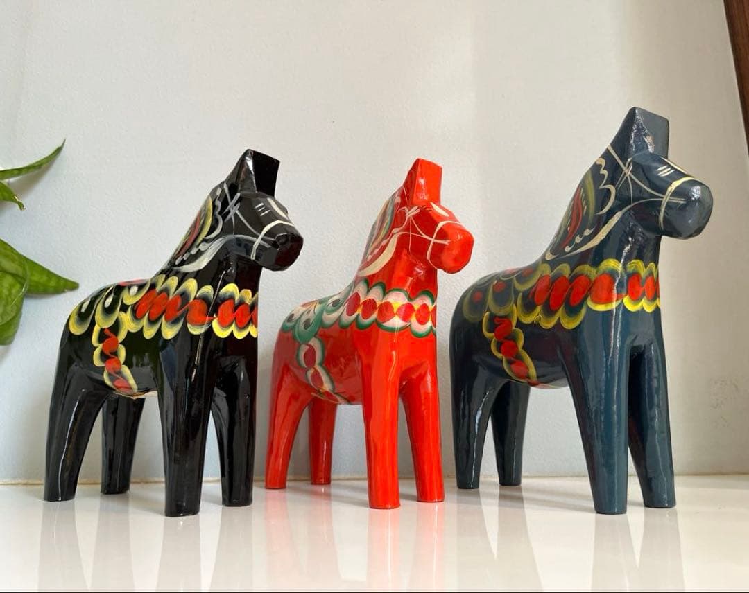 スウェーデン　ダーラナホース　ヴィンテージ　北欧モダン　工芸　美品