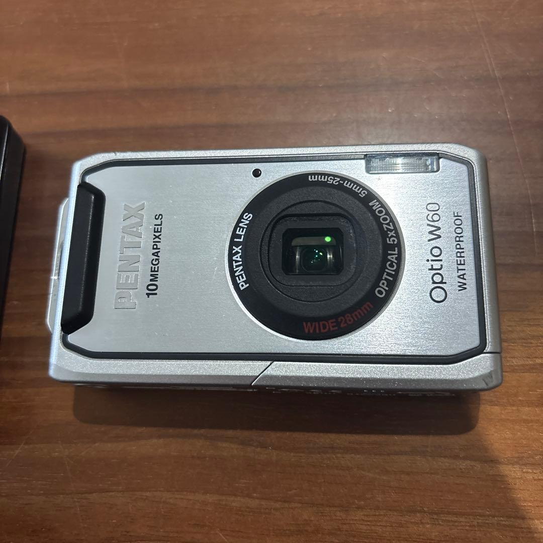 PENTAX Optio W60 防水 デジタルカメラ デジカメ シルバー
