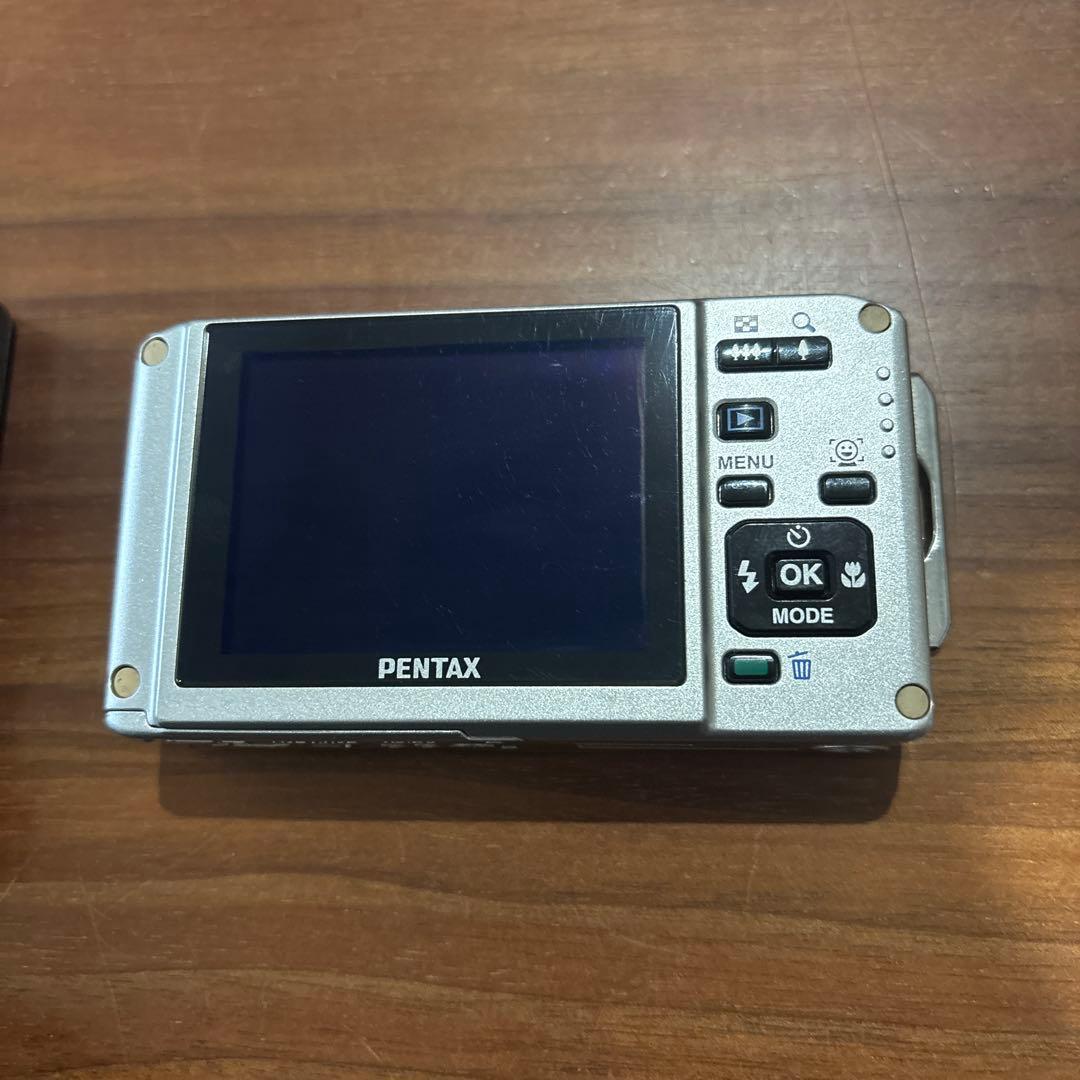 PENTAX Optio W60 防水 デジタルカメラ デジカメ シルバー