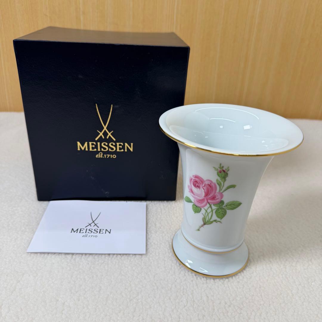 【マイセン】フラワーベース　Meisse 花瓶　フラワー　花柄