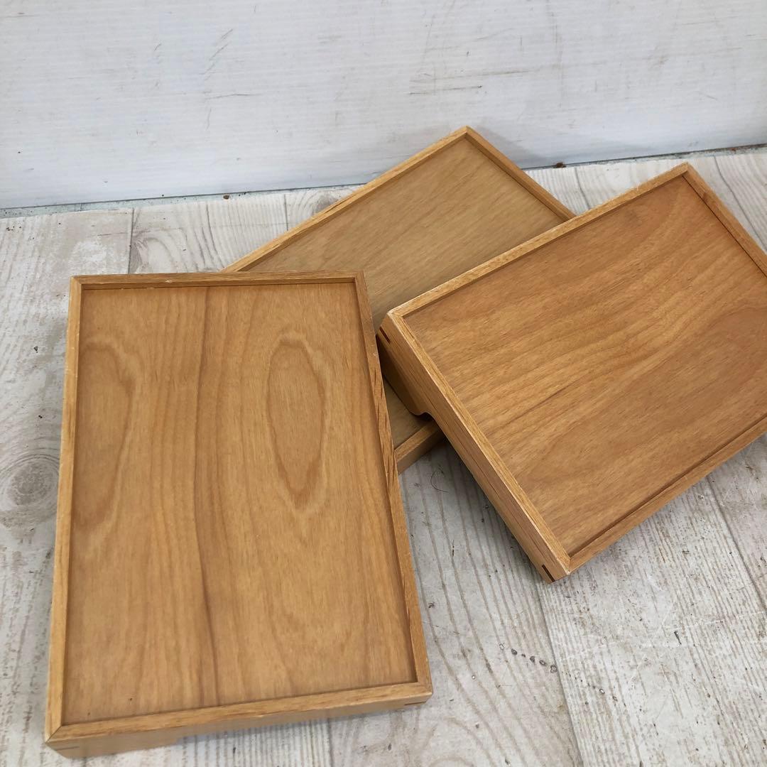 アルダー　アメニティボックス　木製トレイ 3個セット ホテル　旅館