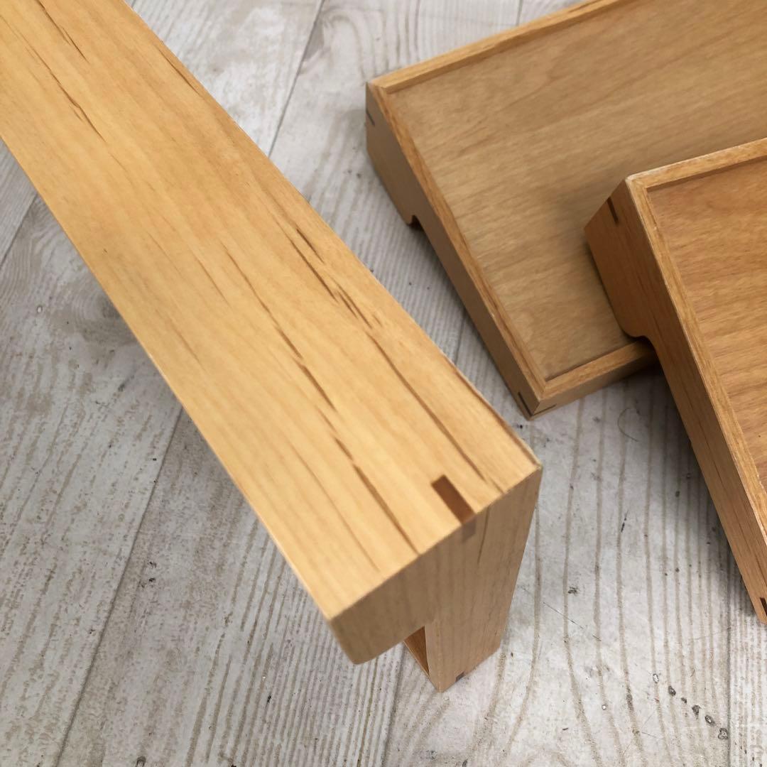 アルダー　アメニティボックス　木製トレイ 3個セット ホテル　旅館