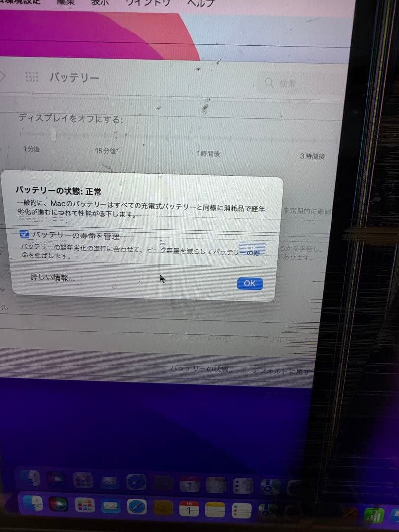 MacBookPro 13インチ 2016 液晶割れ 外部出力OK 箱有