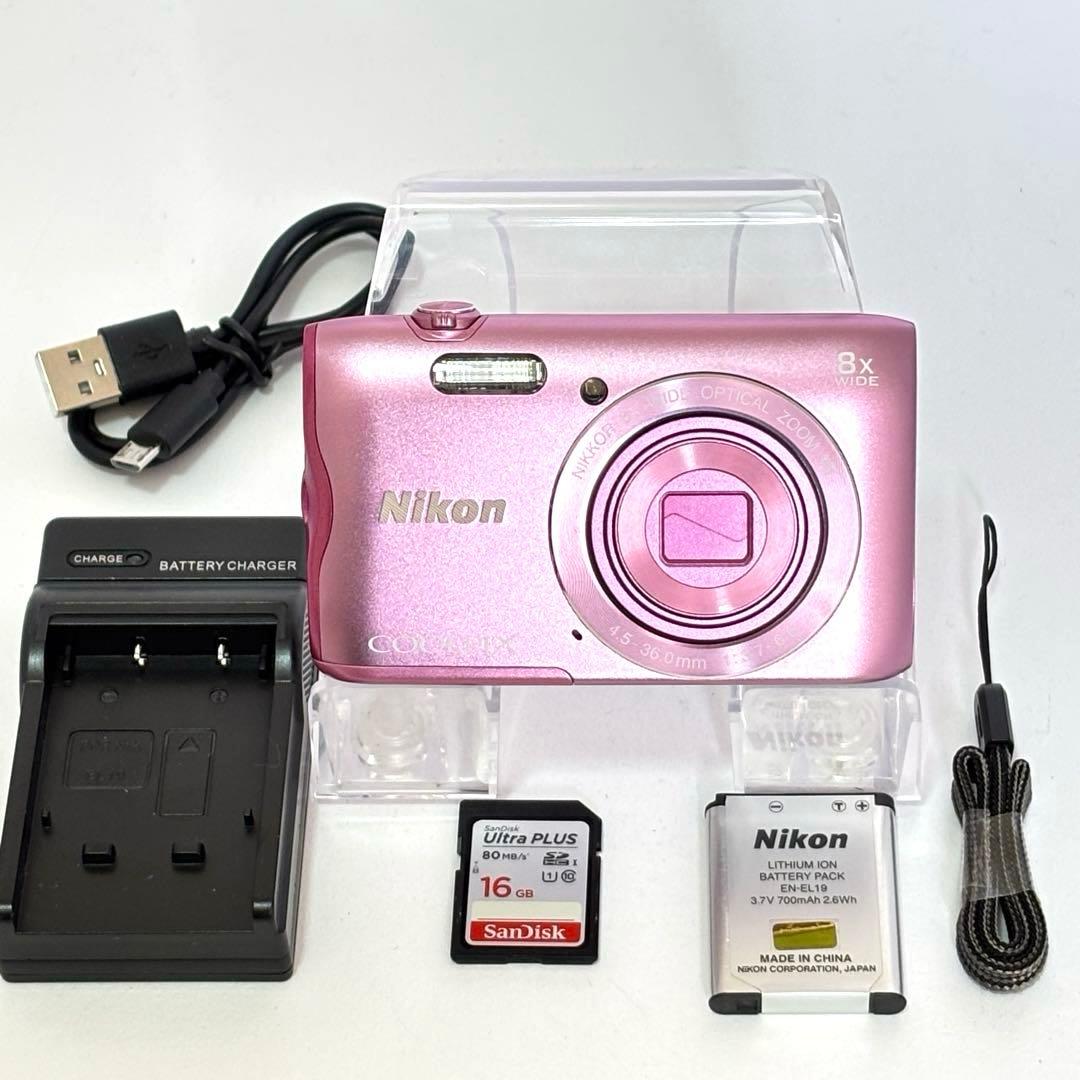【美品】Nikon coolpix A300 ニコン　デジカメ　SDカード付