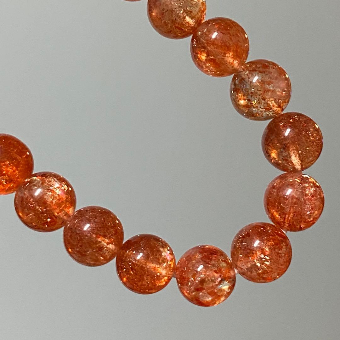 高品質　サンストーン　ブレスレット　天然石　パワーストーン