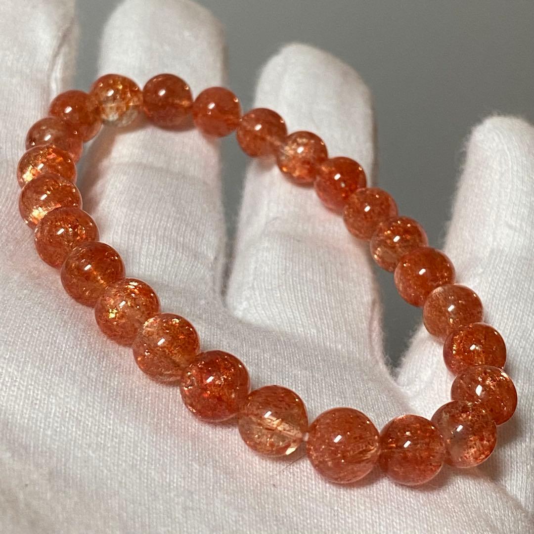 高品質　サンストーン　ブレスレット　天然石　パワーストーン