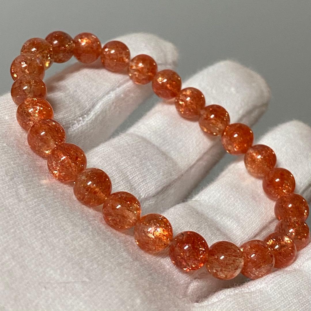 高品質　サンストーン　ブレスレット　天然石　パワーストーン