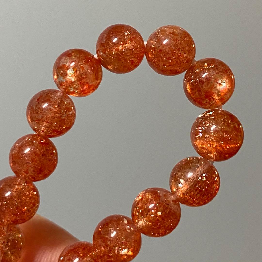 高品質　サンストーン　ブレスレット　天然石　パワーストーン