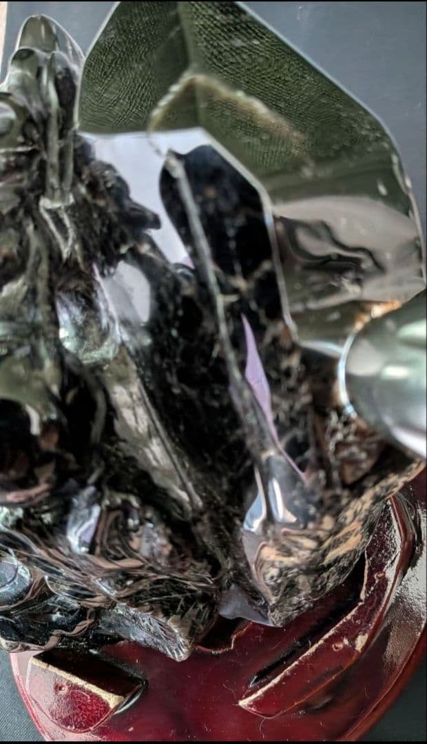 ️チベット産 極上 モリオン 龍彫刻 置物 1783ｇ ️️